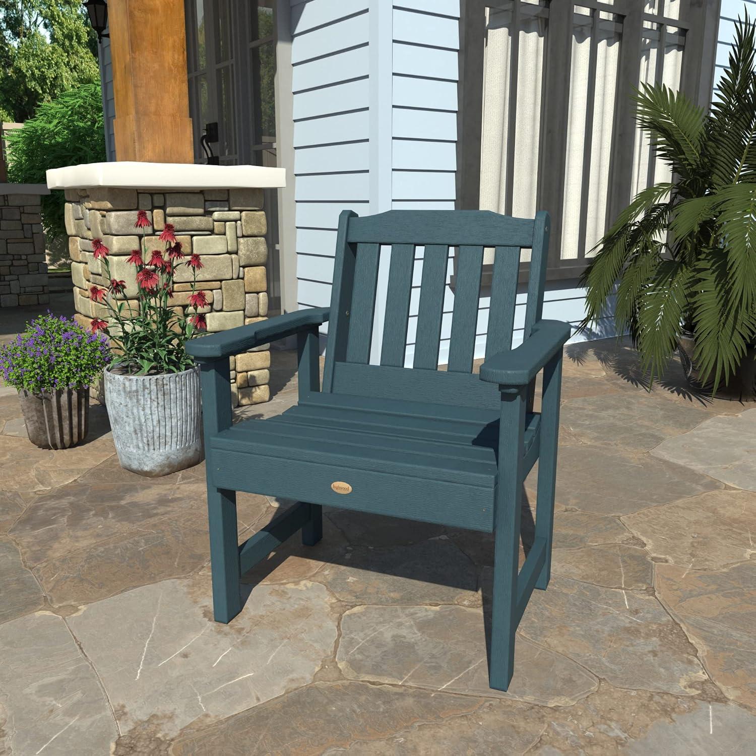 Lehigh Nantucket Blue Plastic Outdoor Conversation Chair