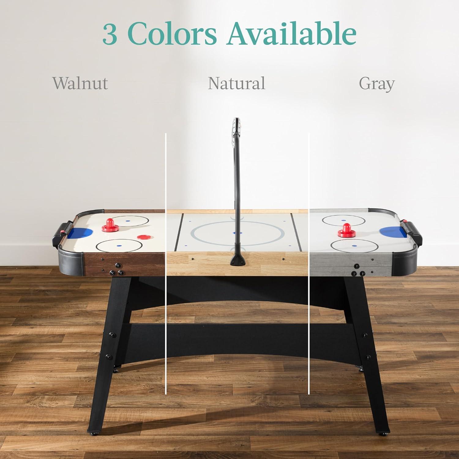 Best Choice Products 54in Air Hockey Game Table w/ LED Lights, Scoreboard, Powerful Motor