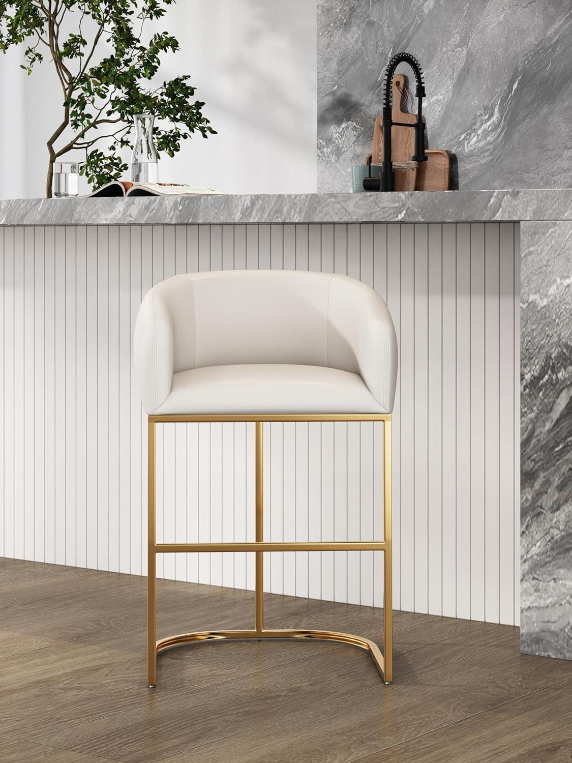 Bolland Upholstered Counter Stool with Metal Frame