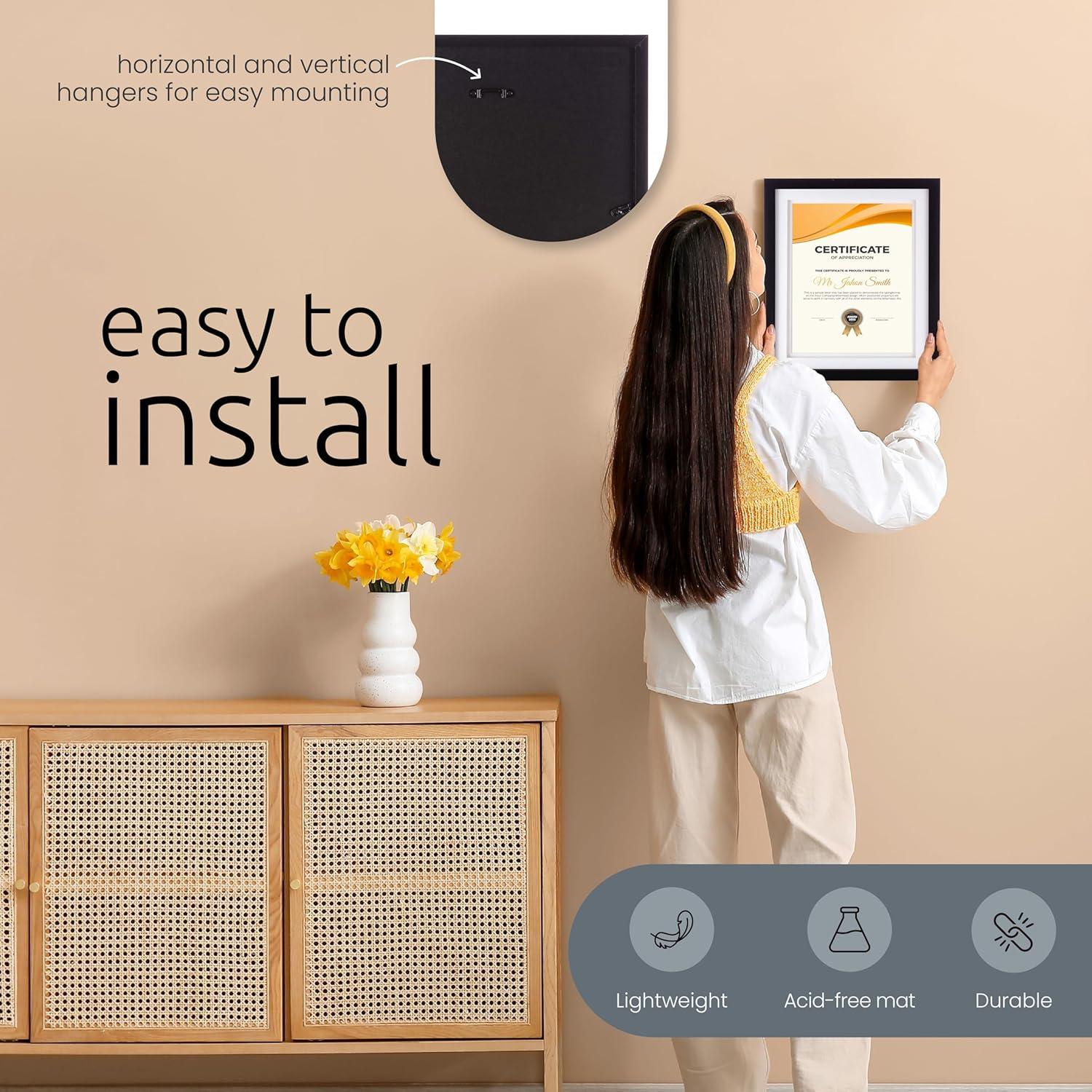 kieragrace KG Contemporary  Morgan Frame  10.5" x 13" Black Engineered Wood