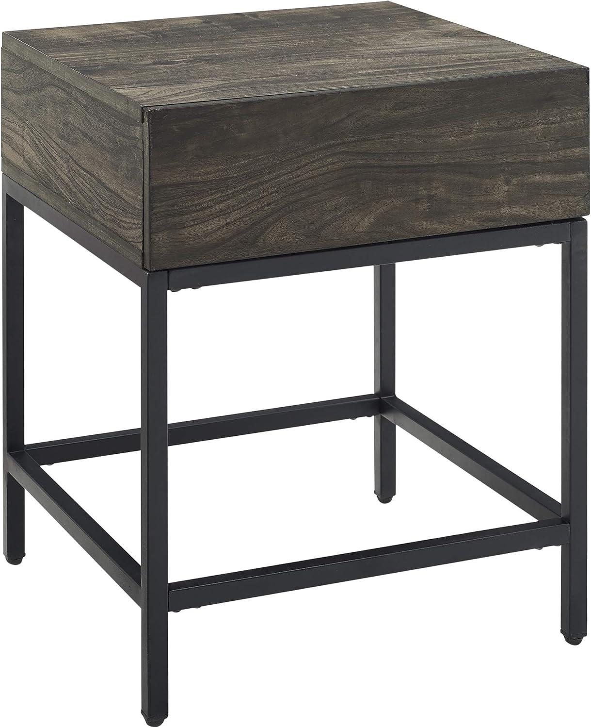 Crosley Jacobsen 1 Drawer End Table in Brown Ash