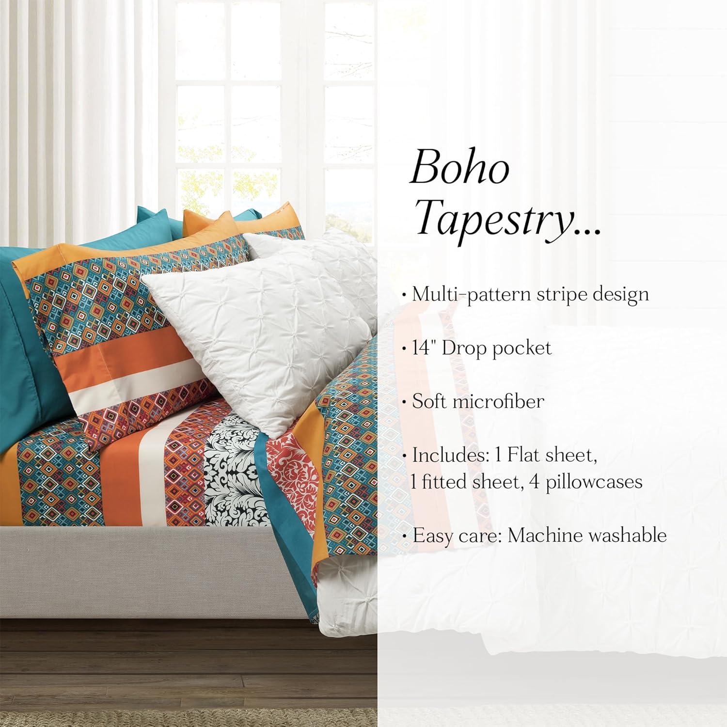 Lush Decor Boho Stripe Soft Sheet Set