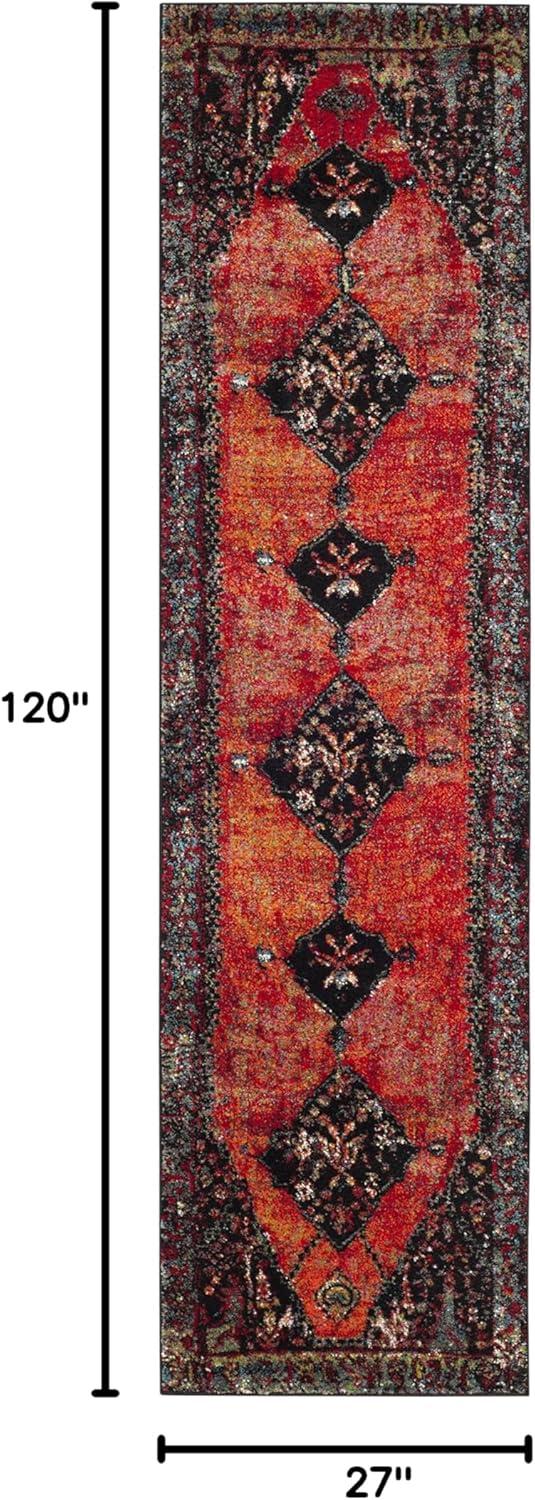 Vintage Hamadan VTH217 Power Loomed Indoor Runner Rug - Orange/Multi - 2'3"x10' - Safavieh.