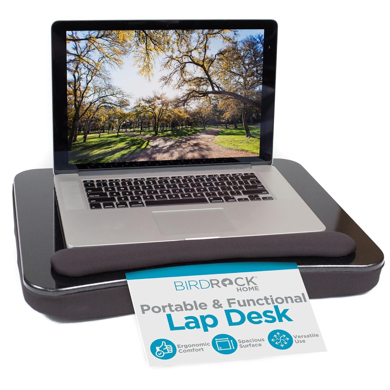 Sofia + Sam All Purpose Lap Desk Bed Table with Memory Foam - Black