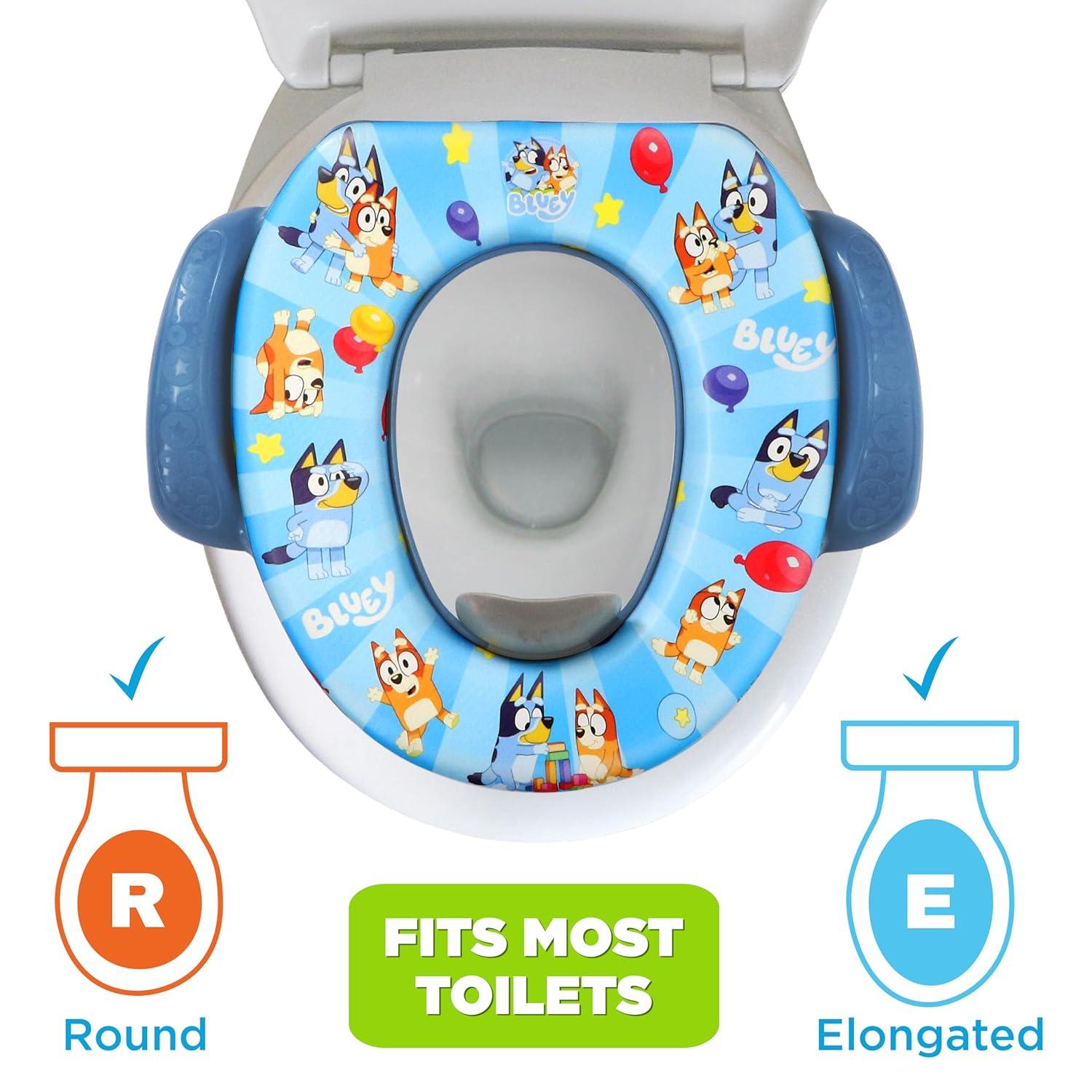 Bluey Soft Potty Seat - Potty Training Toilet Seat, Soft Cushion, Baby Potty Training, Safe, Easy to Clean C33