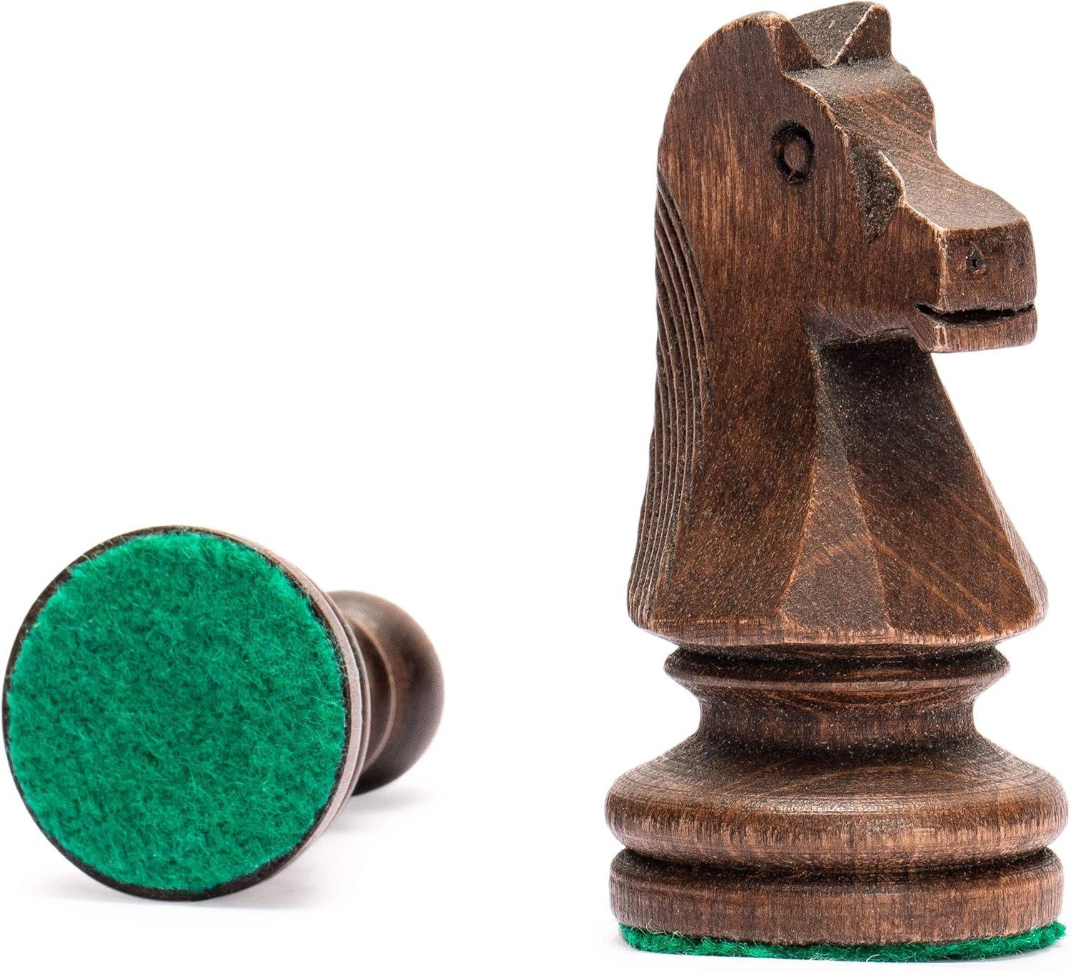 Wegiel Handmade European Professional Tournament Chess Pieces With Wood Storage Case