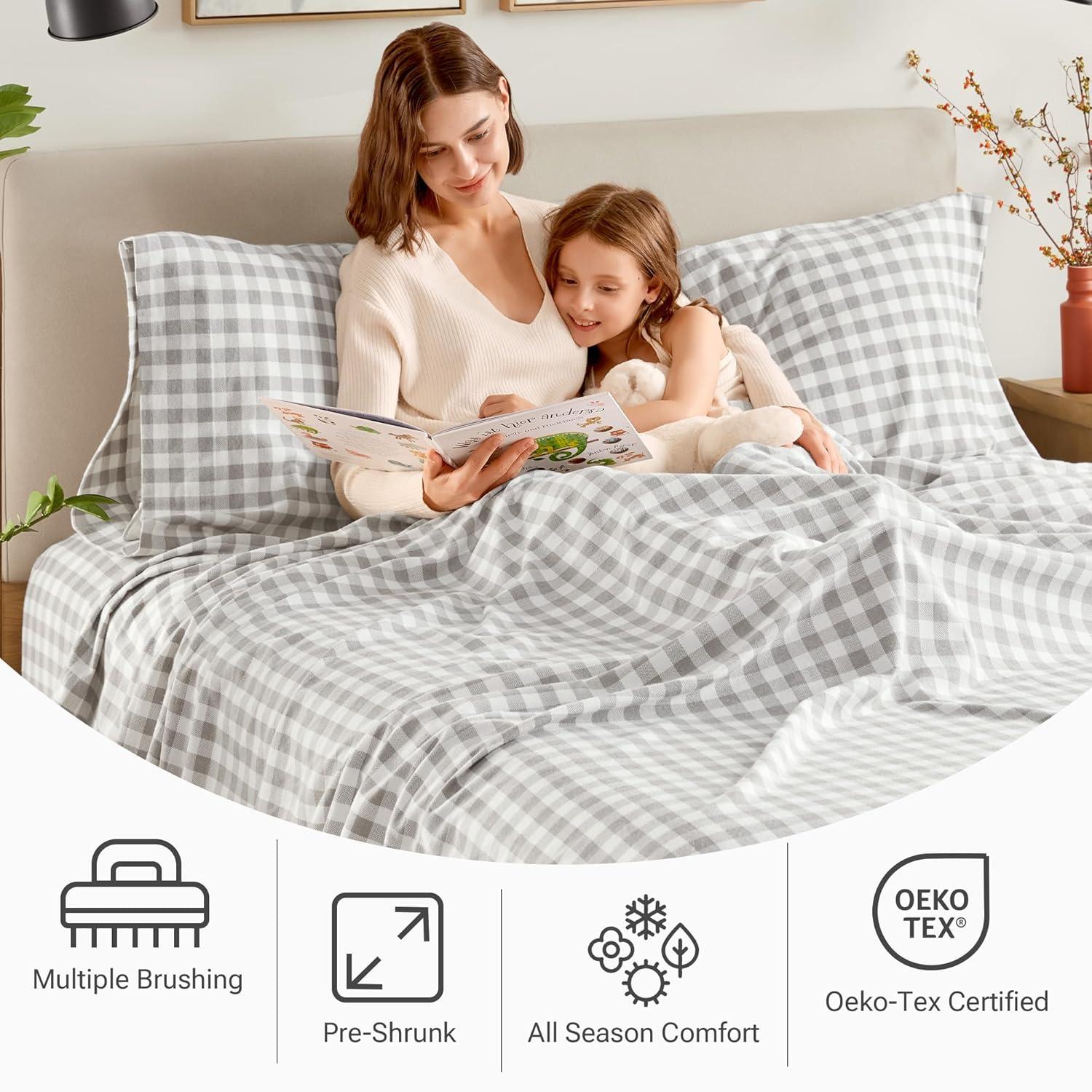 Madison Park Cozy Flannel 100% Cotton Sheet Set