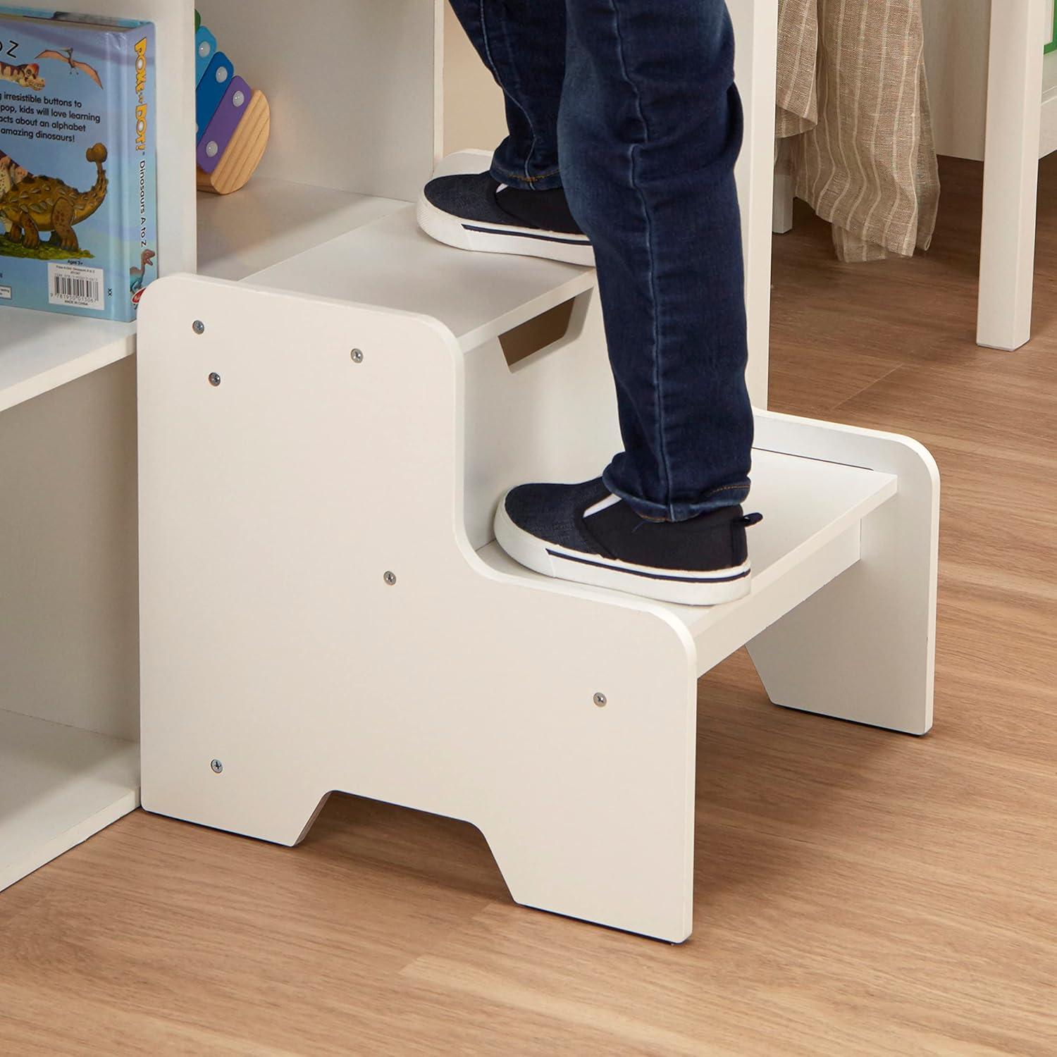 Melissa & Doug Kids Wooden Step Stool - White