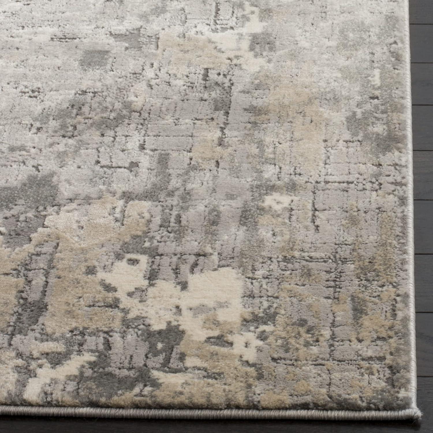 Meadow 100 MDW178 Power Loomed Indoor Area Rug - Grey - 4'x6' - Safavieh