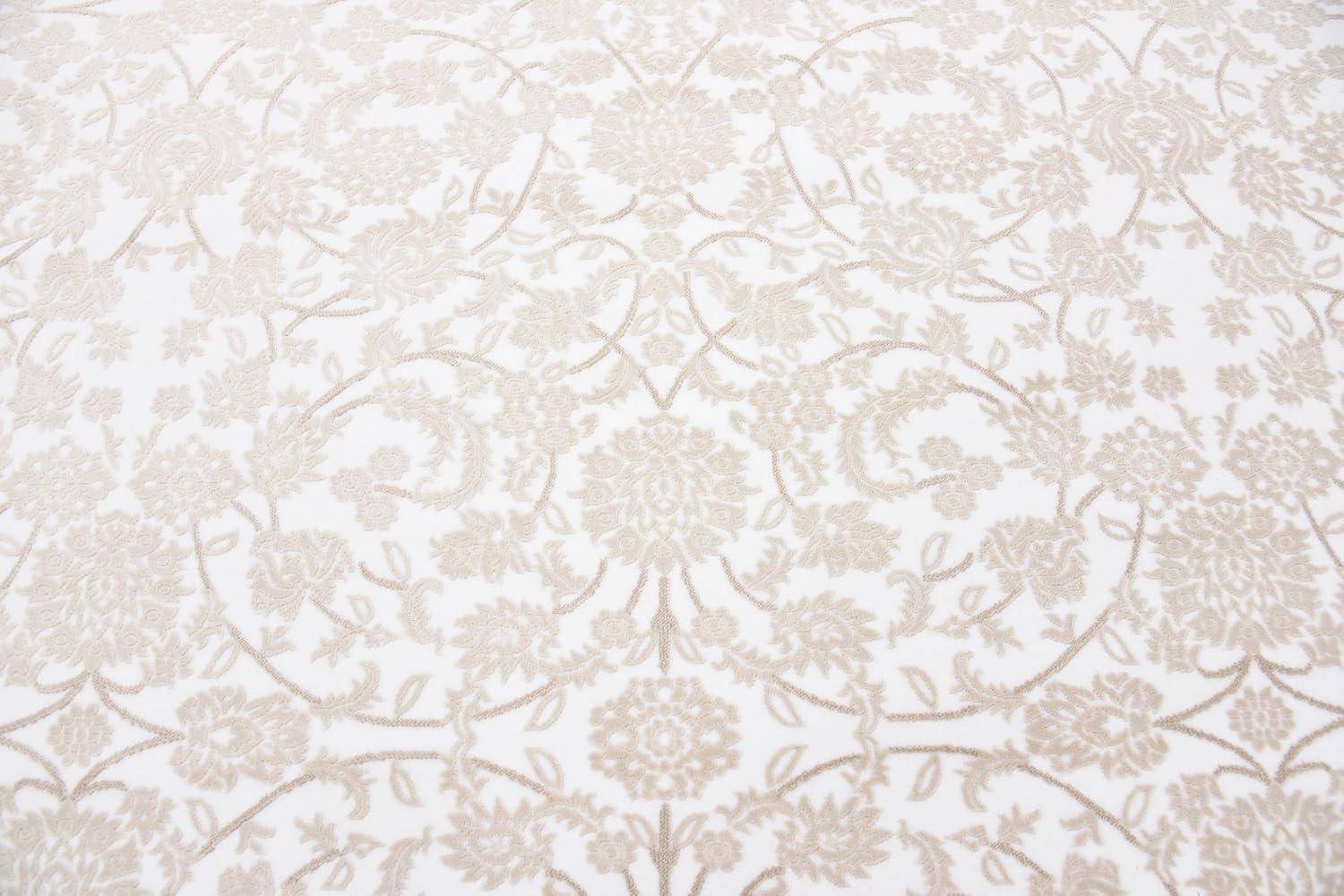 Unique Loom Rushmore Collection Area Rug - Taft (10' x 13' 1" Rectangle Snow White/Beige)