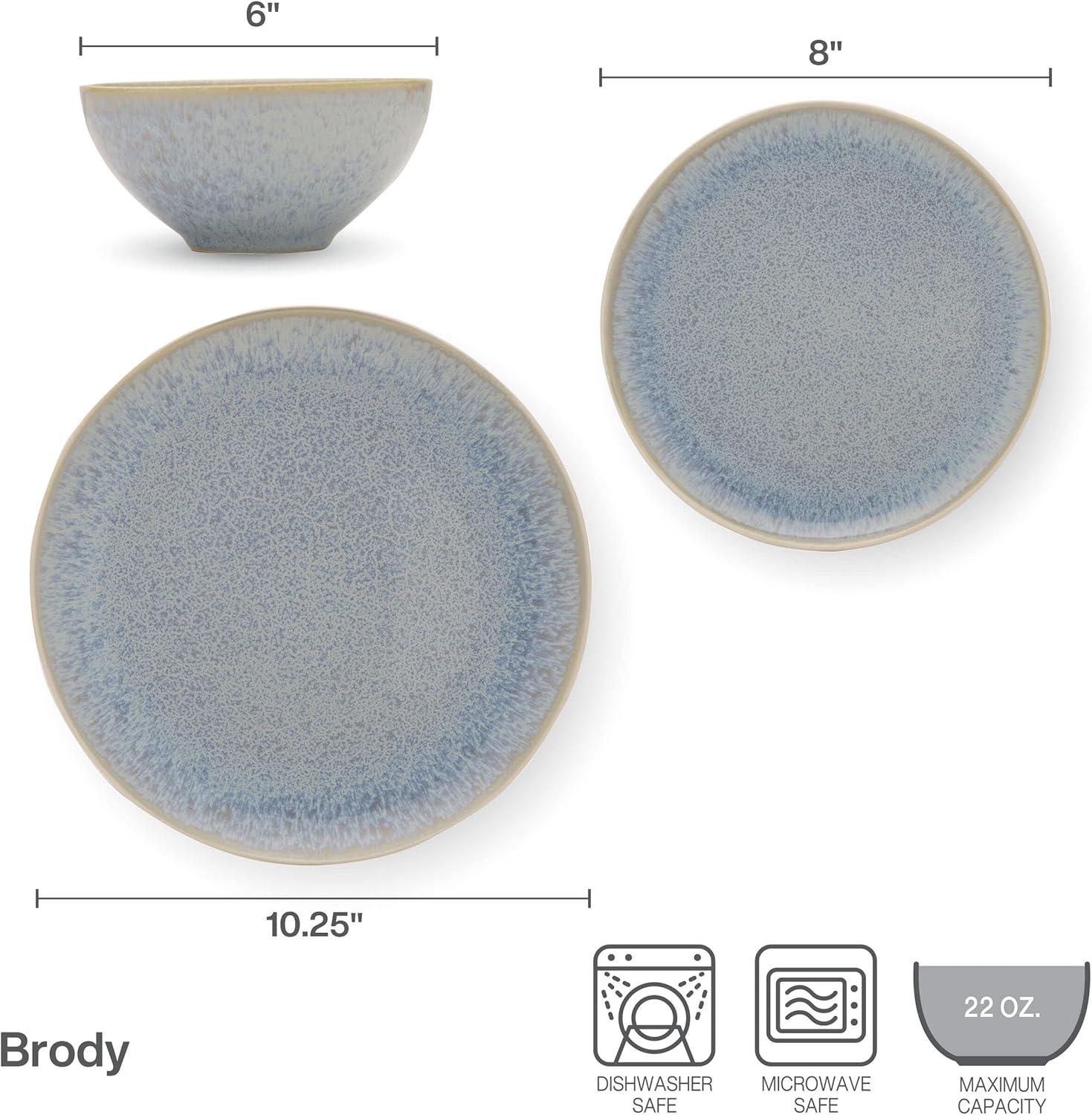 Barrett 12-Piece Stoneware Dinnerware Set, Service for 4