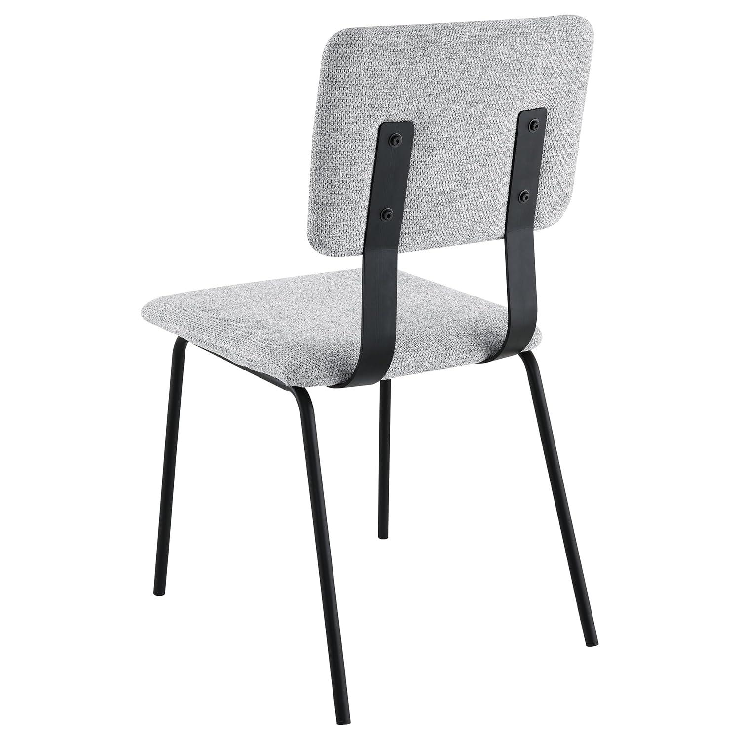 Coaster Calla Contemporary Fabric Upholstered Dining Side Chair in Gray