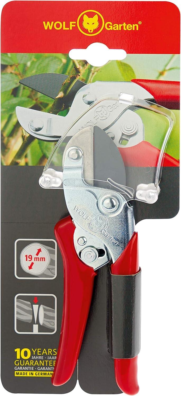 Wolf-Garten Red Anvil Secateurs with Coated Blades