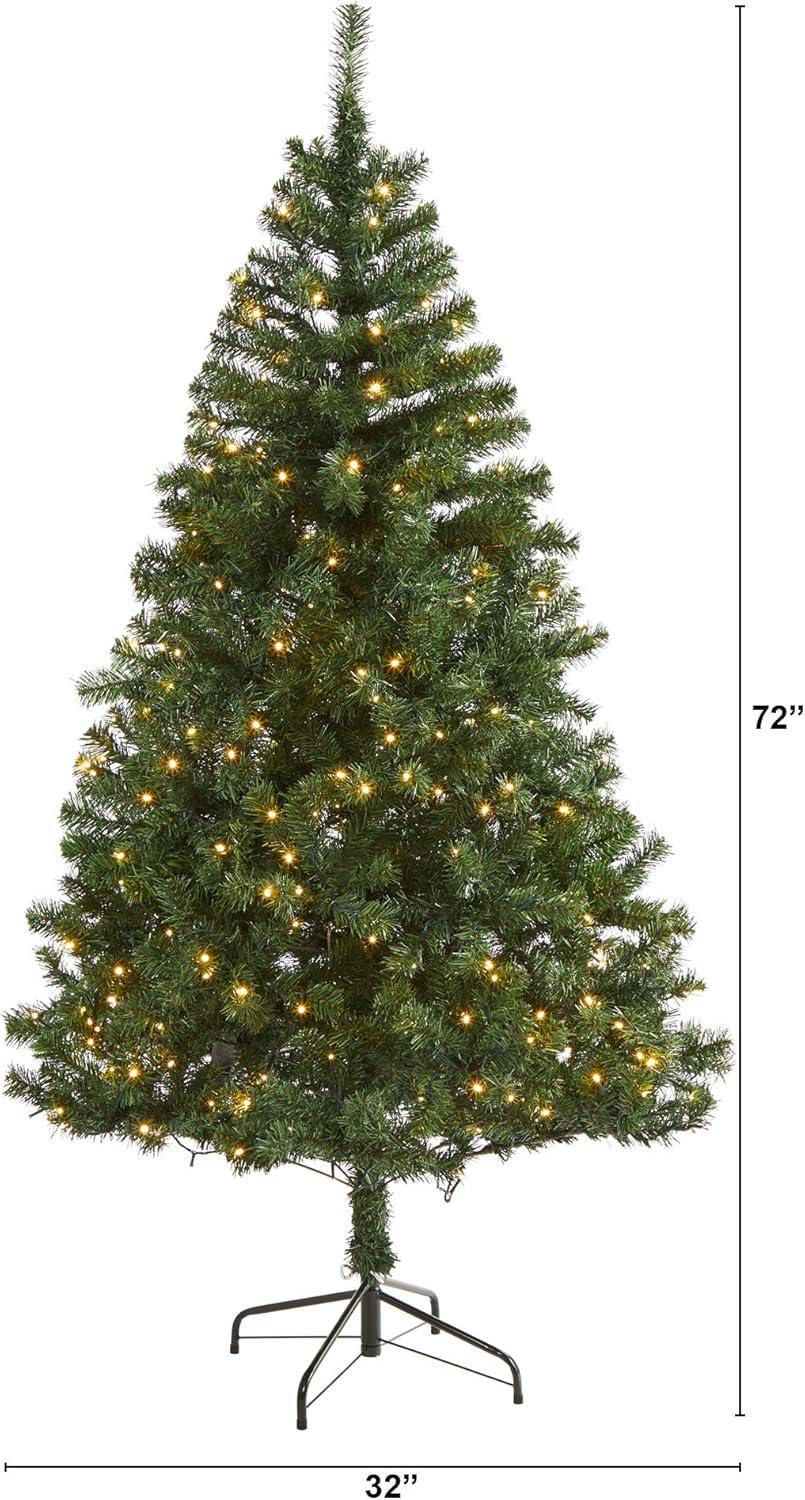 Nearly Natural 6' Northern Tip Pine Prelit LED Artificial Christmas Tree