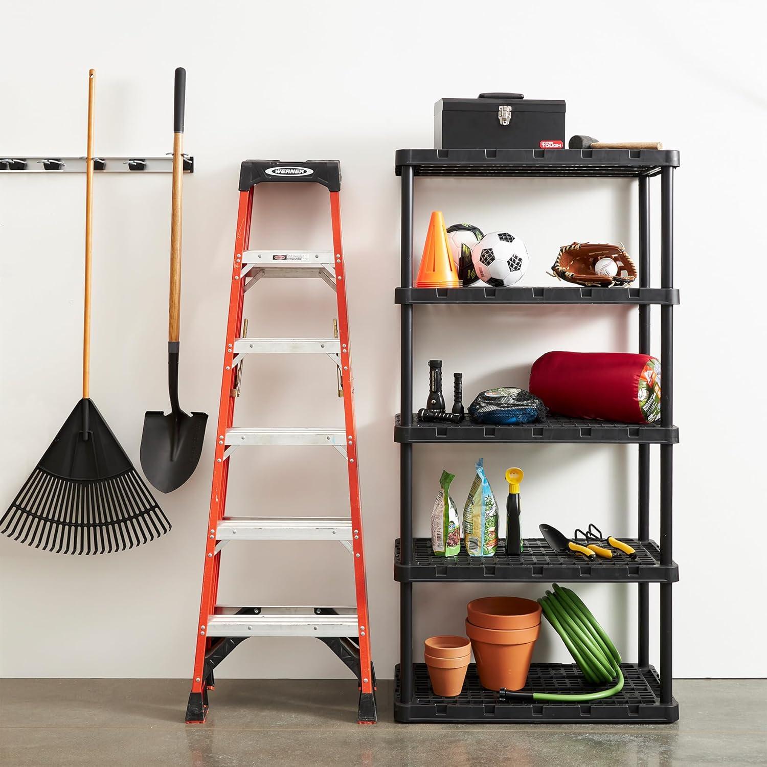 Gracious Living Storage 36'' W Plastic Shelving Unit