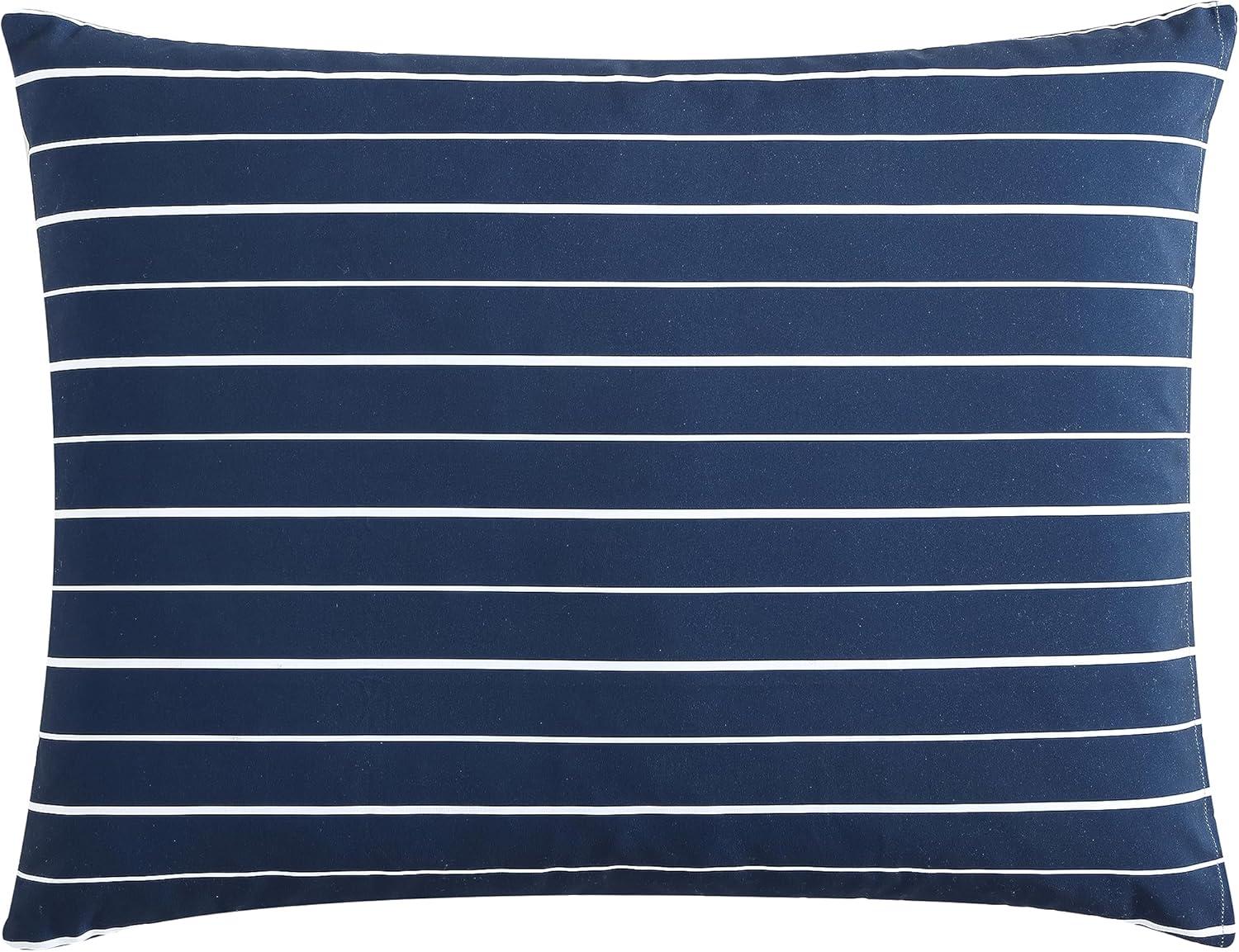 Navy Blue Twin Reversible Microfiber Comforter Set