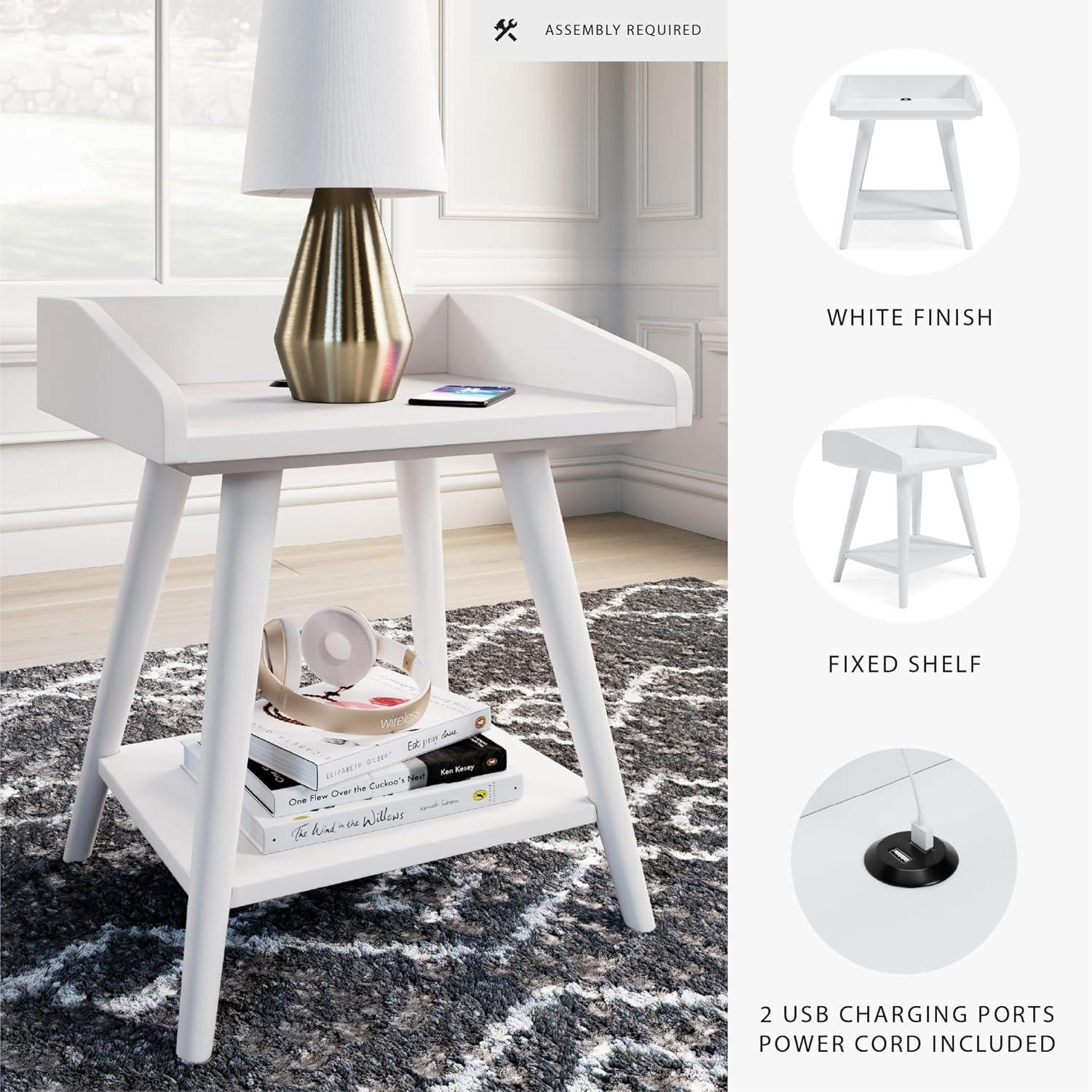 Signature Design by Ashley Casual Blariden Accent Table White
