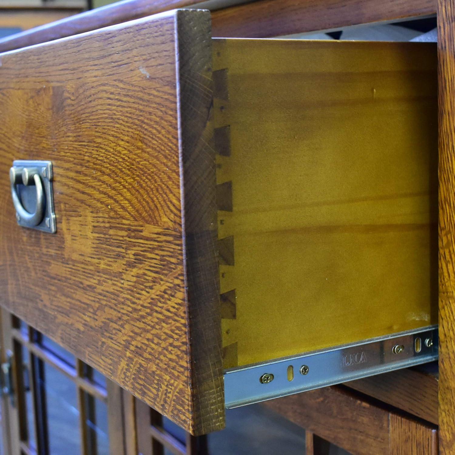 Crafters and Weavers Arts and Crafts Solid Wood Sideboard in Oak