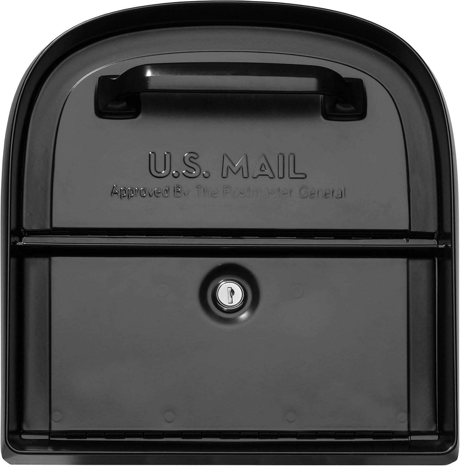 Architectural Mailboxes 6300 Oasis 360 Post Mount Locking Drop Mailbox - Black