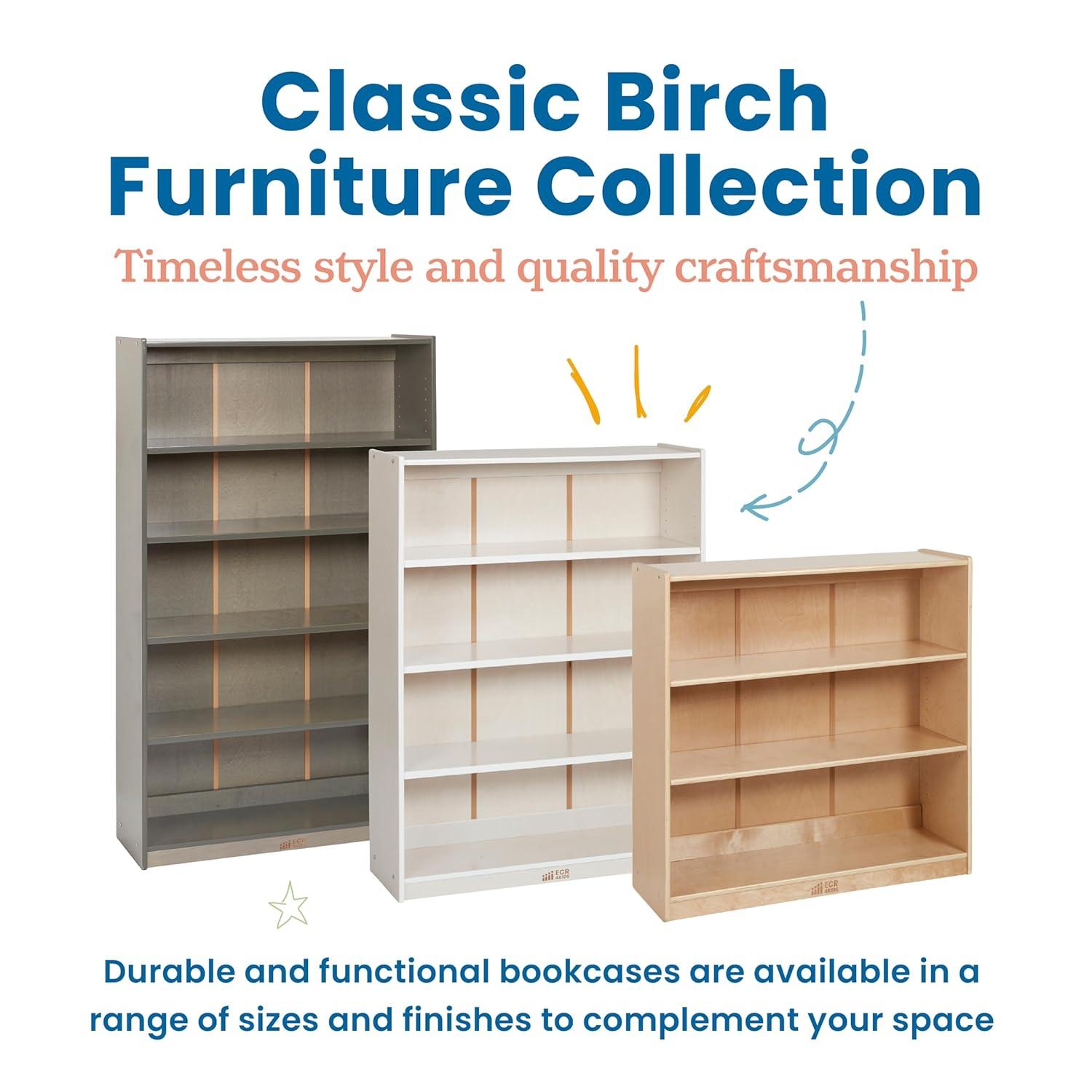 ECR4Kids ECR4Kids Classic Bookcase, 60in, Adjustable Shelves