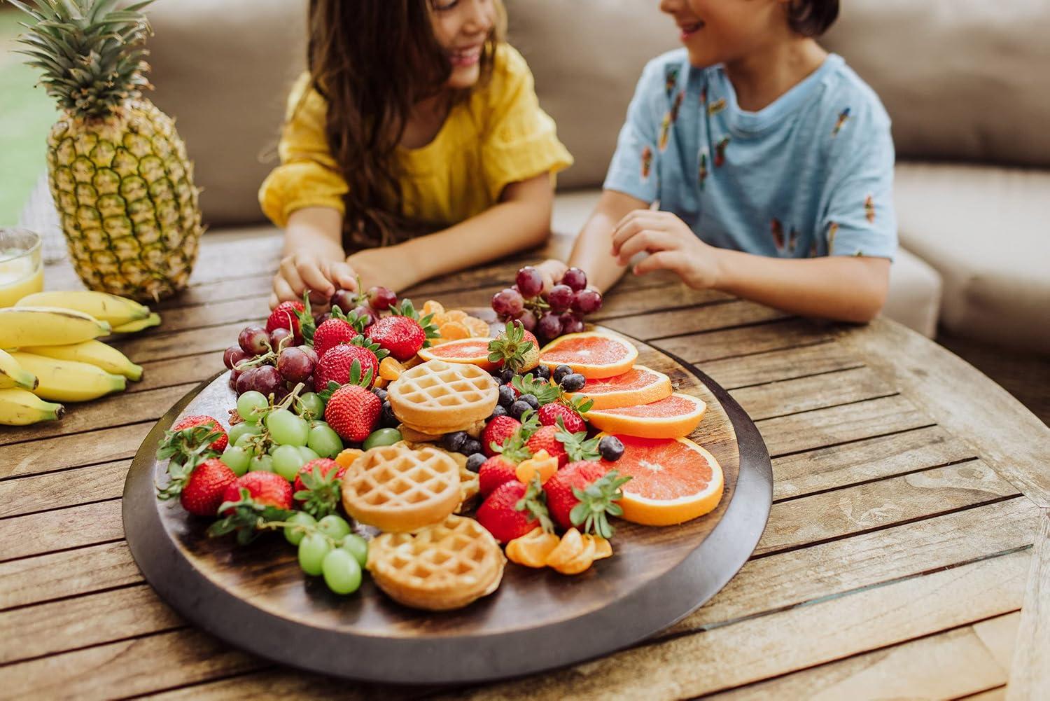 Picnic Time Wood Lazy Susan