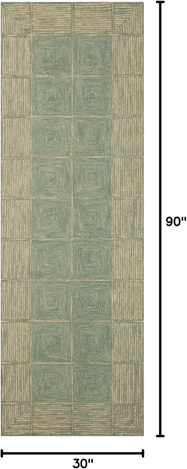 Chris Loves Julia x Loloi Francis Collection FRA-02 Green / Natural, ContemporaryArea Rug