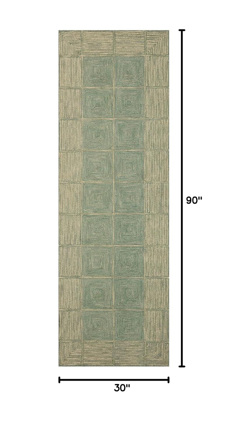 Chris Loves Julia x Loloi Francis Collection FRA-02 Green / Natural, ContemporaryArea Rug