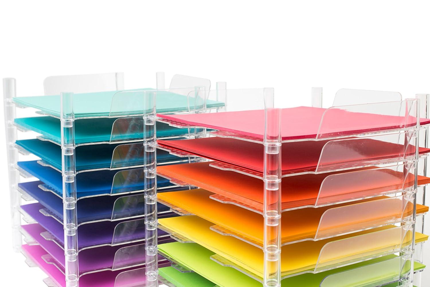Stackable Acrylic Paper Trays Retail Packaged 4/Pkg-Clear 12"X12"