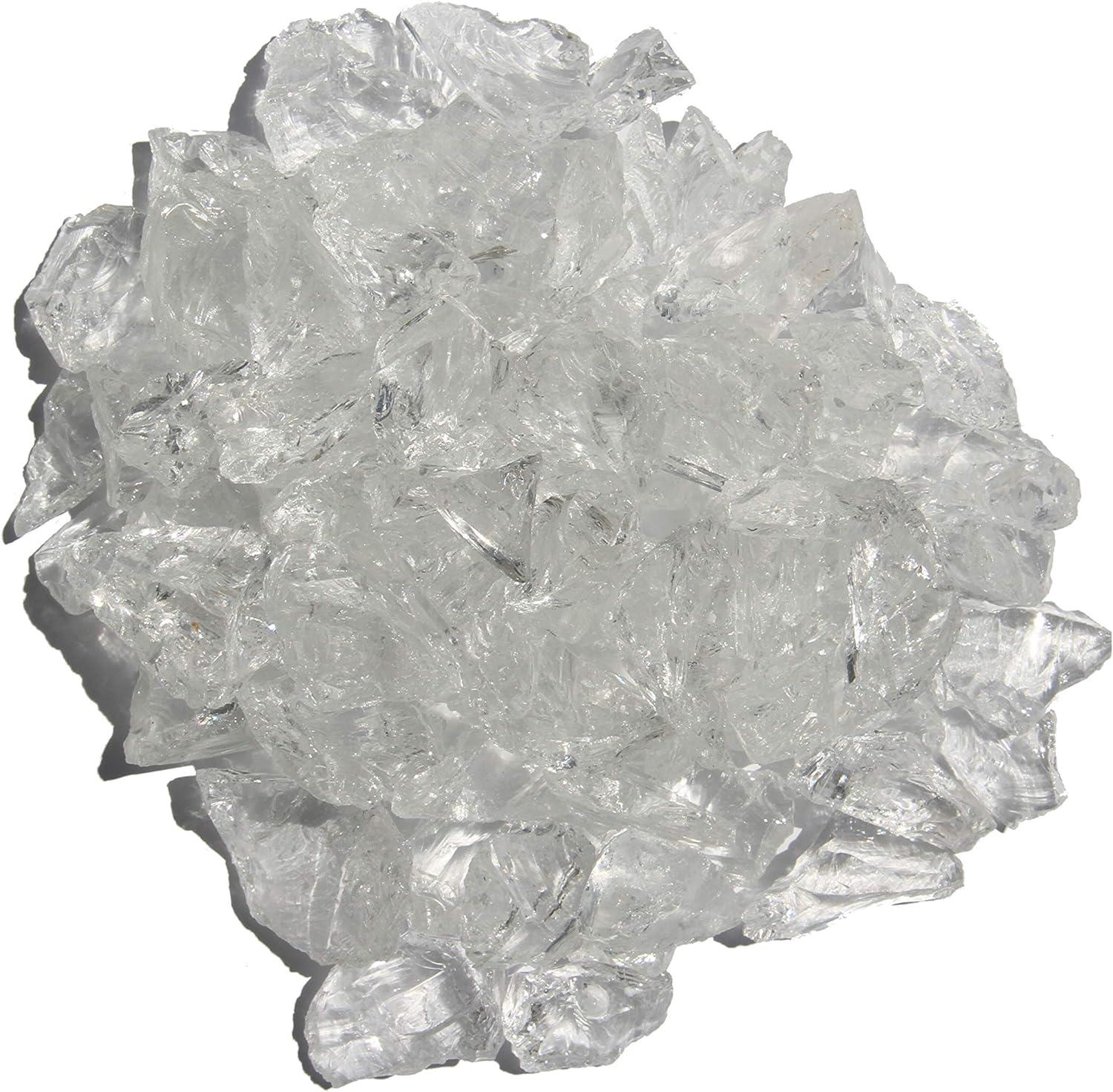 20 lbs Clear Recycled Fire Pit Glass for Modern Decor