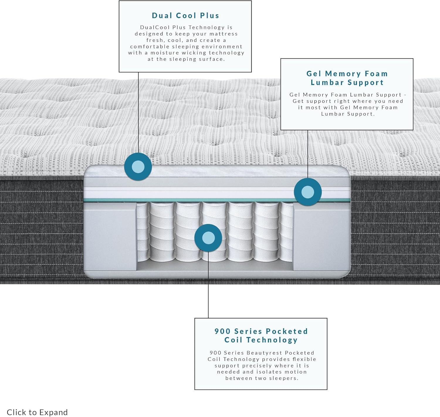 Beautyrest Silver BRS900 Plush 12" Innerspring Mattress