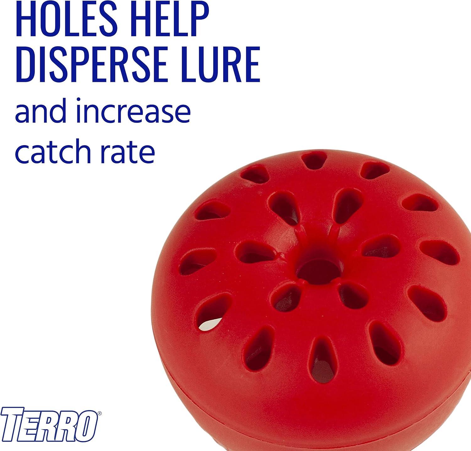 TERRO T2503-3 Ready-to-Use Indoor Fruit Fly Trap with Built in Window - 6 Traps + 270 Day Lure Supply