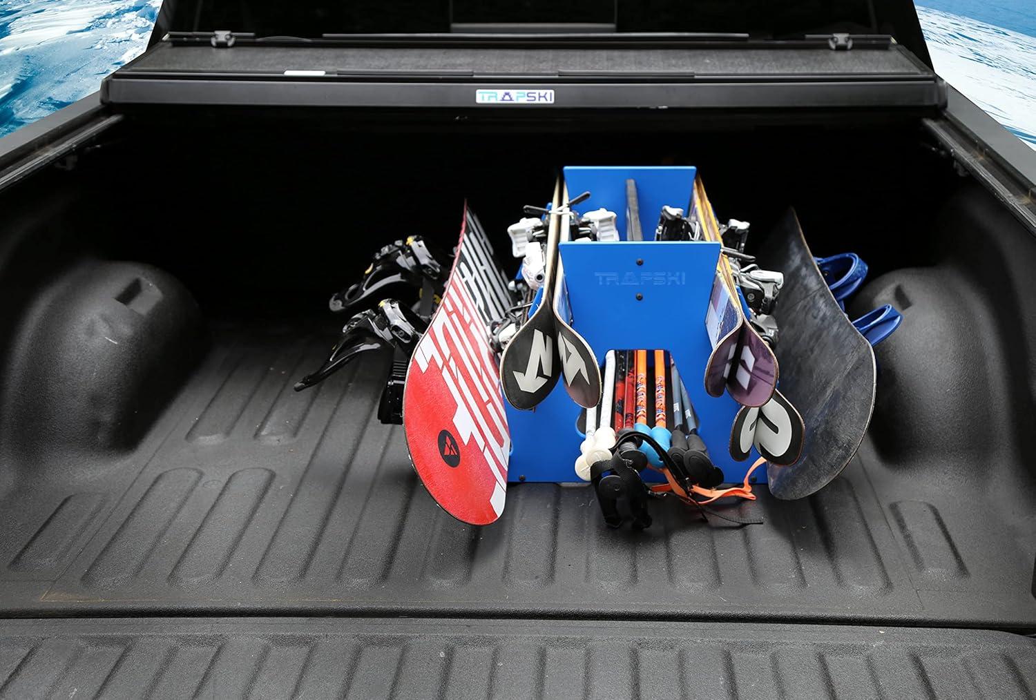 Black Freestanding HDPE Six Pack Ski and Snowboard Rack