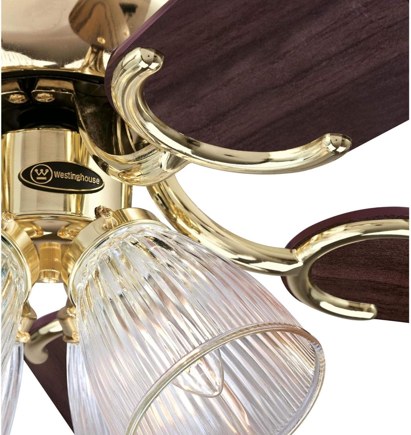 Westinghouse Contempra IV 52 in. Polished Brass Brown LED Indoor Ceiling Fan