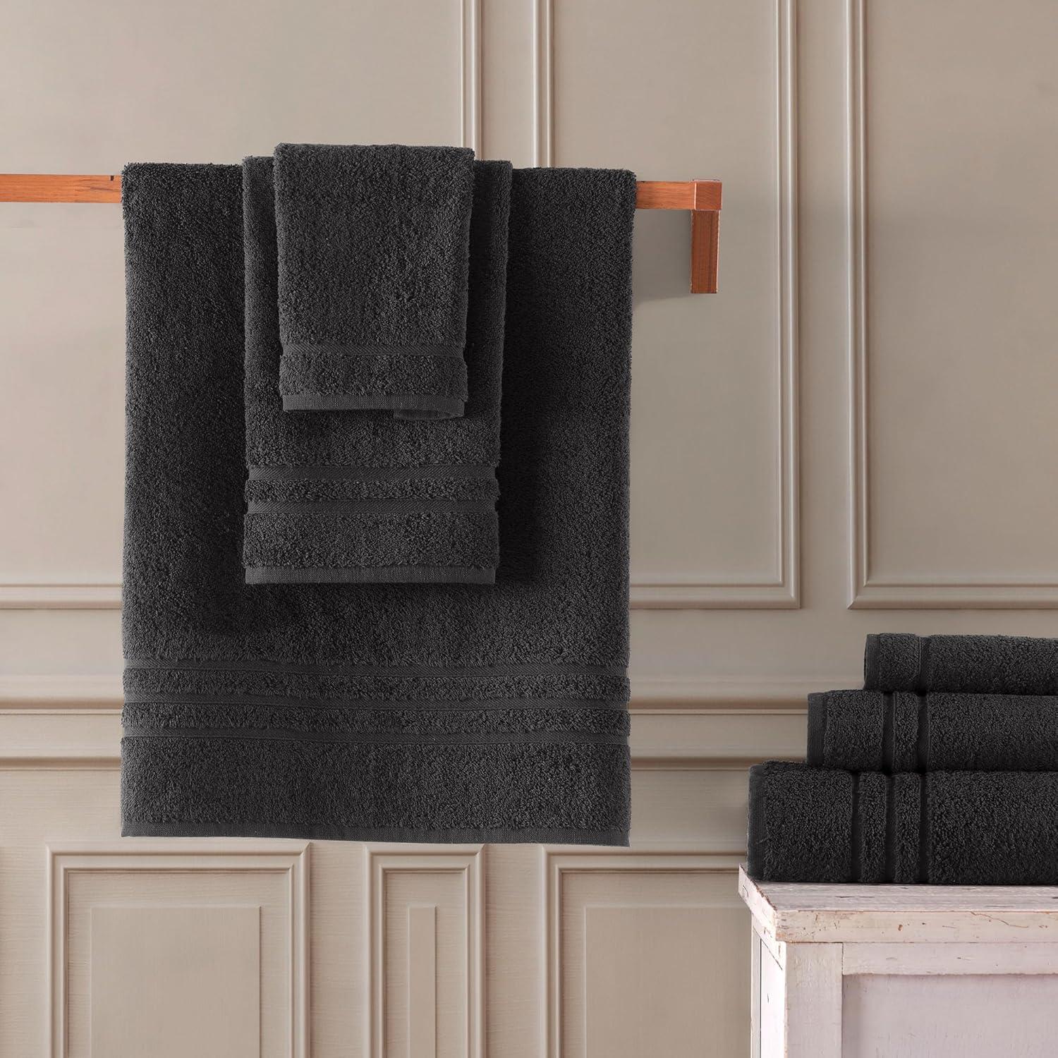 Hawmam Linen Coral 6 Piece Bath Towels Set for Bathroom Original Turkish Cotton Soft, Absorbent 2 Bath Towels, 2 Hand Towels, 2 Washcloths