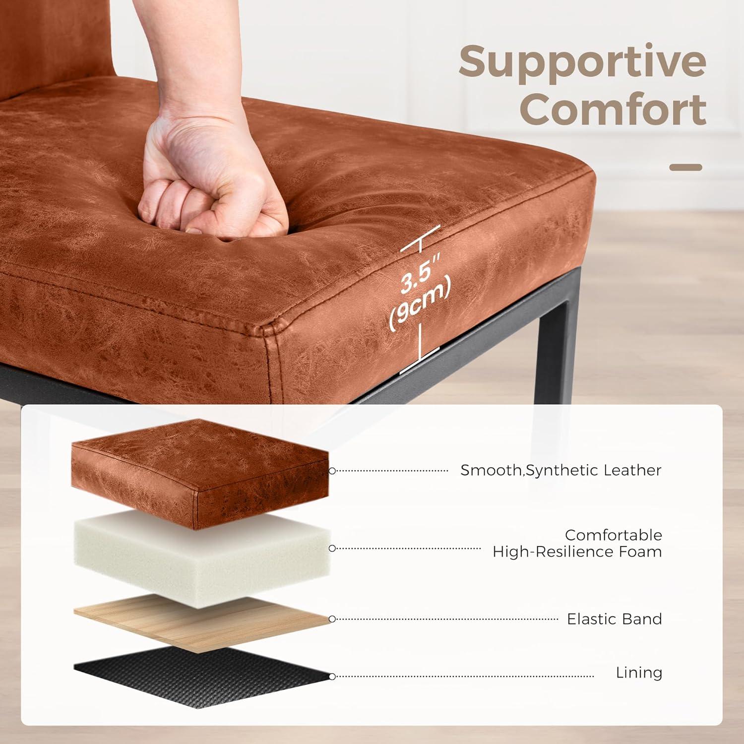 Wade Logan® Catharinus Extra Tall Bar Stool Set - Black Metal Base & Waterproof Faux Leather (Set of 3)