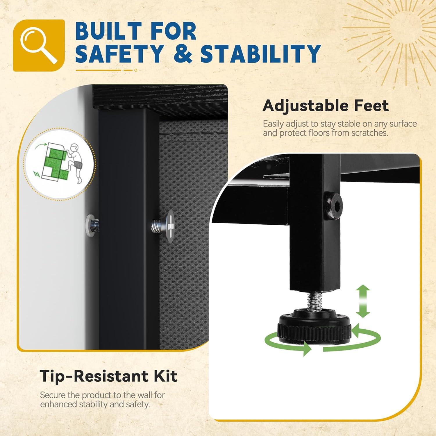 YITAHOME Dresser with 9 Drawers - Fabric Storage Tower, Organizer Unit for Living Room, Hallway, Closets - Sturdy Steel Frame, Wooden Top & Easy Pull Fabric Bins (Charcoal Black Wood Grain)