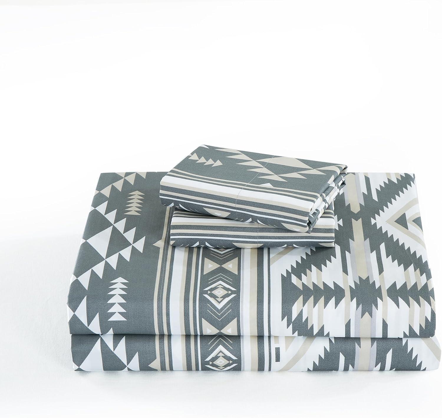 Chezmoi Collection Southwestern Geometric Printed Microfiber Bed Sheet Set