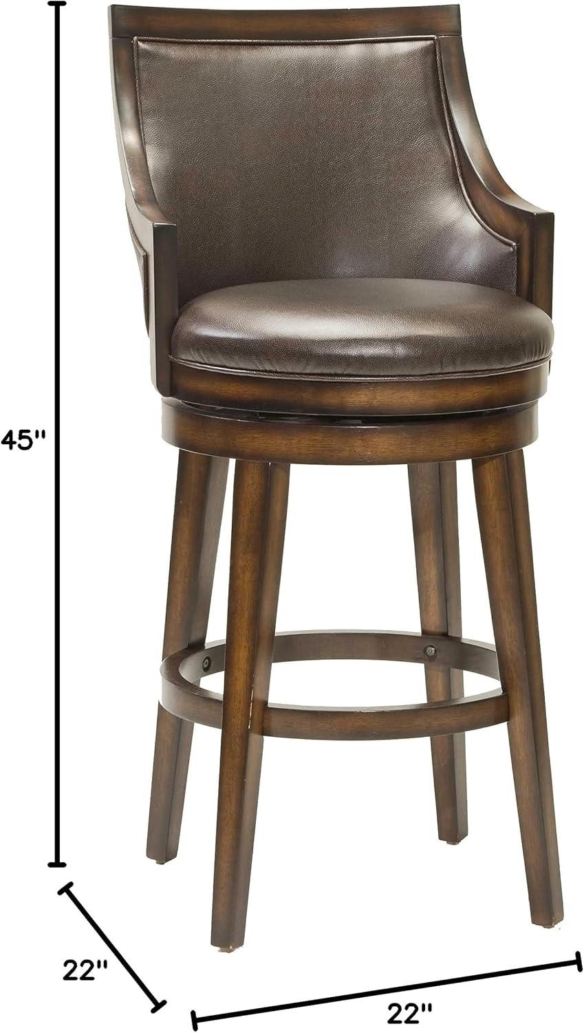 30.5&#34; Lyman Swivel Barstool Wood/Oak - Hillsdale Furniture