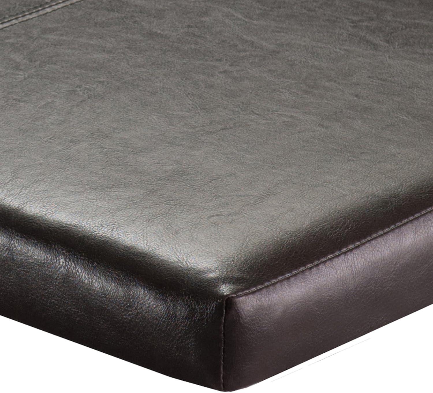 Benches Winsome Espresso Brown: Cushioned Faux Leather, No Assembly, PU Soft Seat