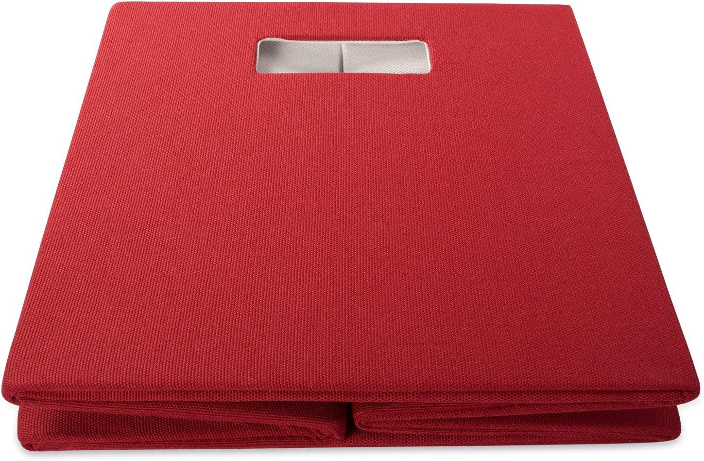 Rust Red Collapsible Polyester Storage Cube, 11x11x11