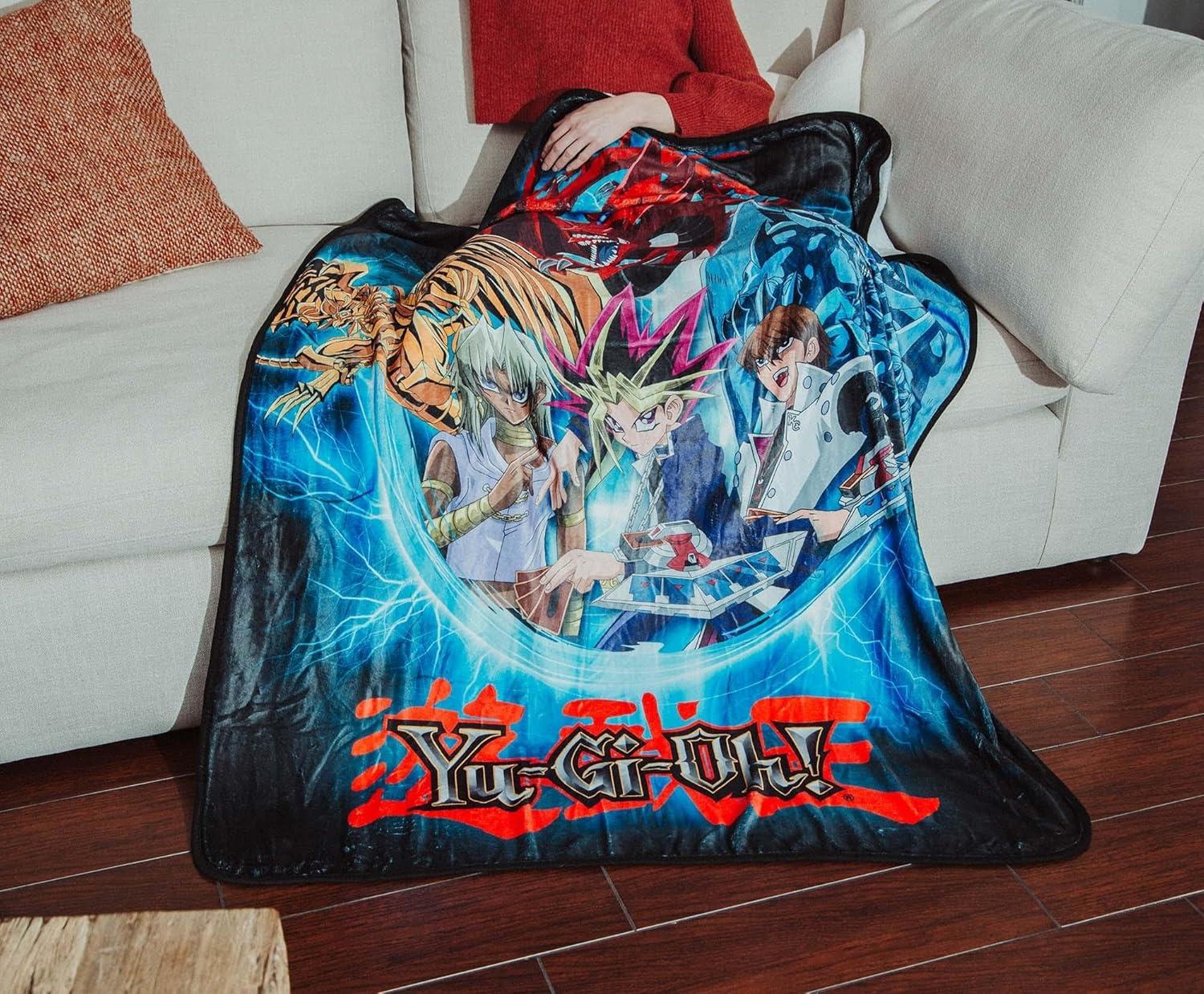 Surreal Entertainment Yu-Gi-Oh! Monster Spirits Fleece Throw Blanket | 45 x 60 Inches