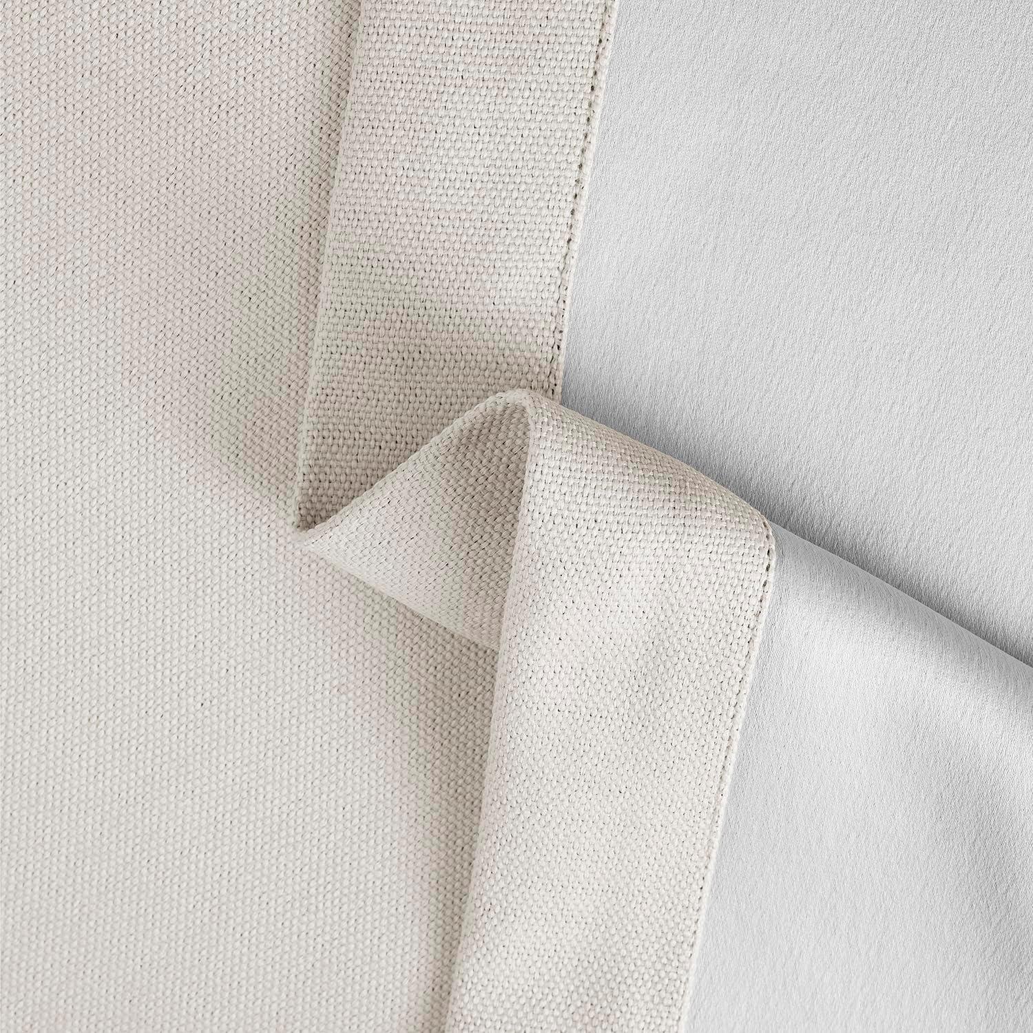 Birch Faux Linen Extra Wide Room Darkening Curtain (1 Panel), Birch, 100W X 120L