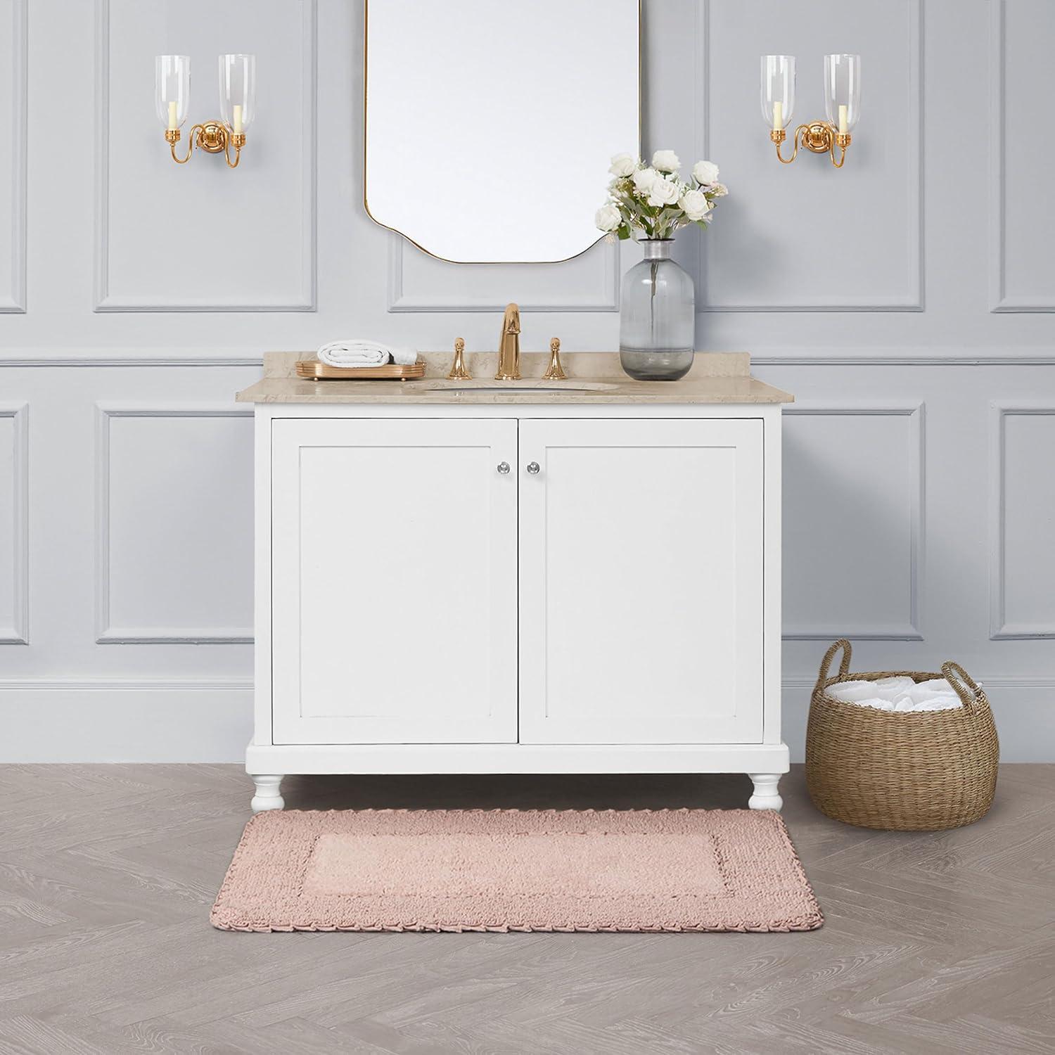 Laura Ashley Laura Ashley Ruffle 100% Cotton Bath Rugs