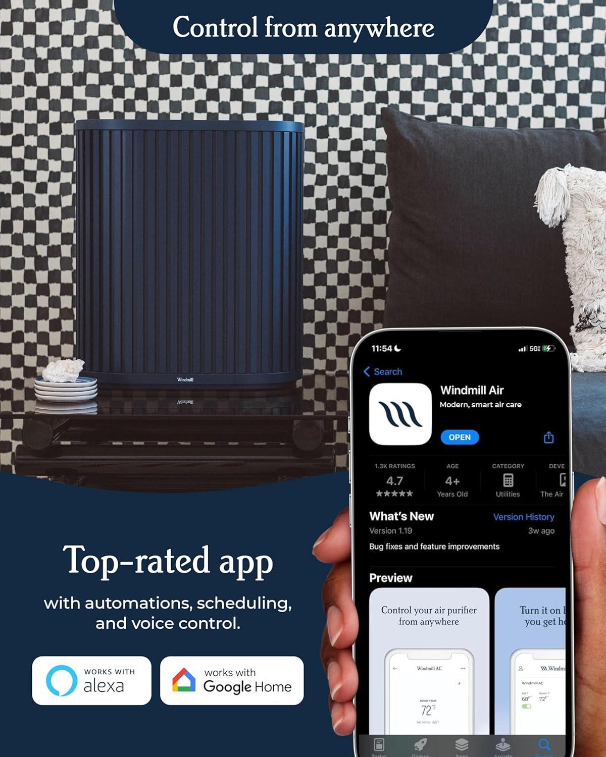 Windmill Windmill Smart 3-in-1 True HEPA  Air Purifier