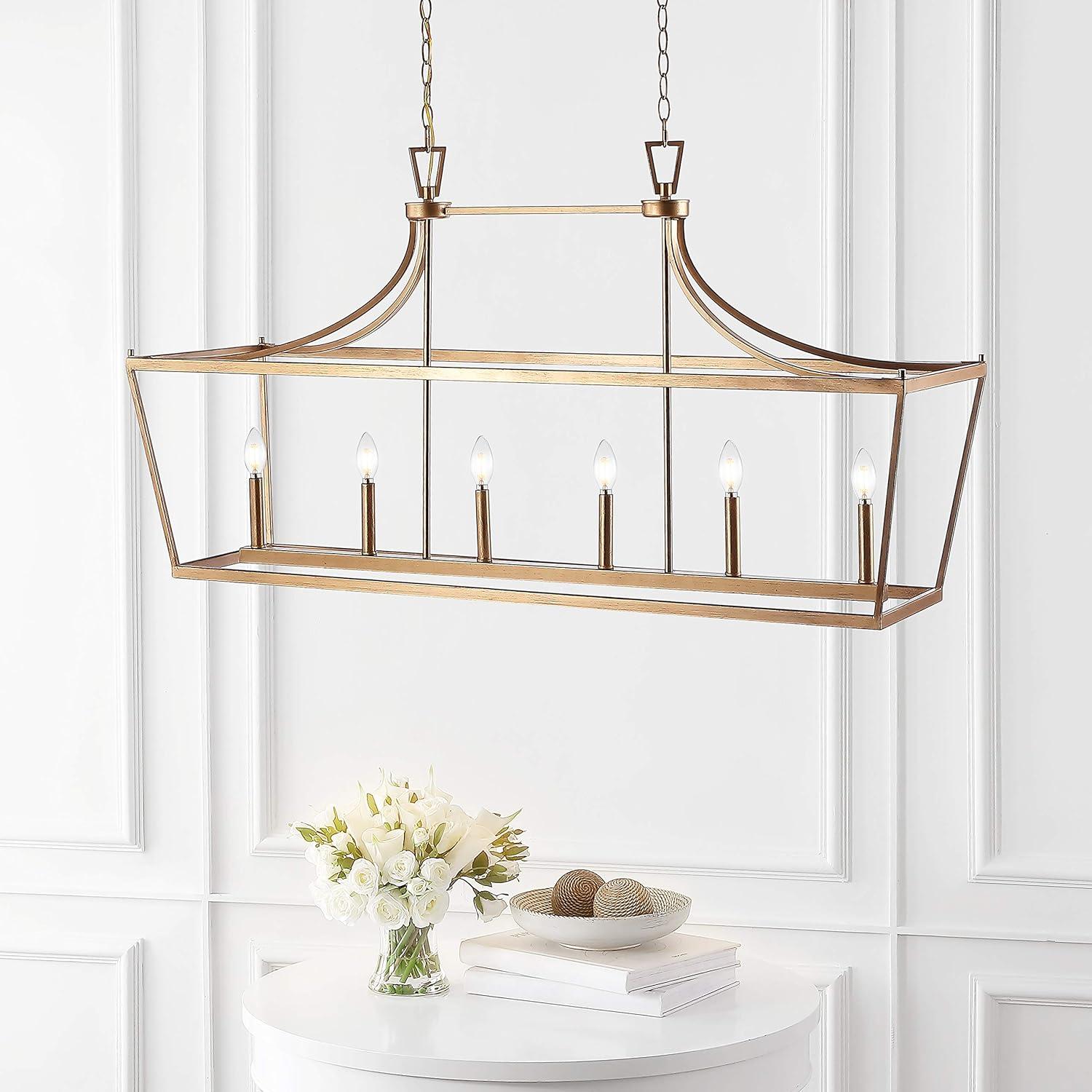 Aroris 6 Light 49" Pendant - PND4093 - Oil Rub Bronze - Safavieh