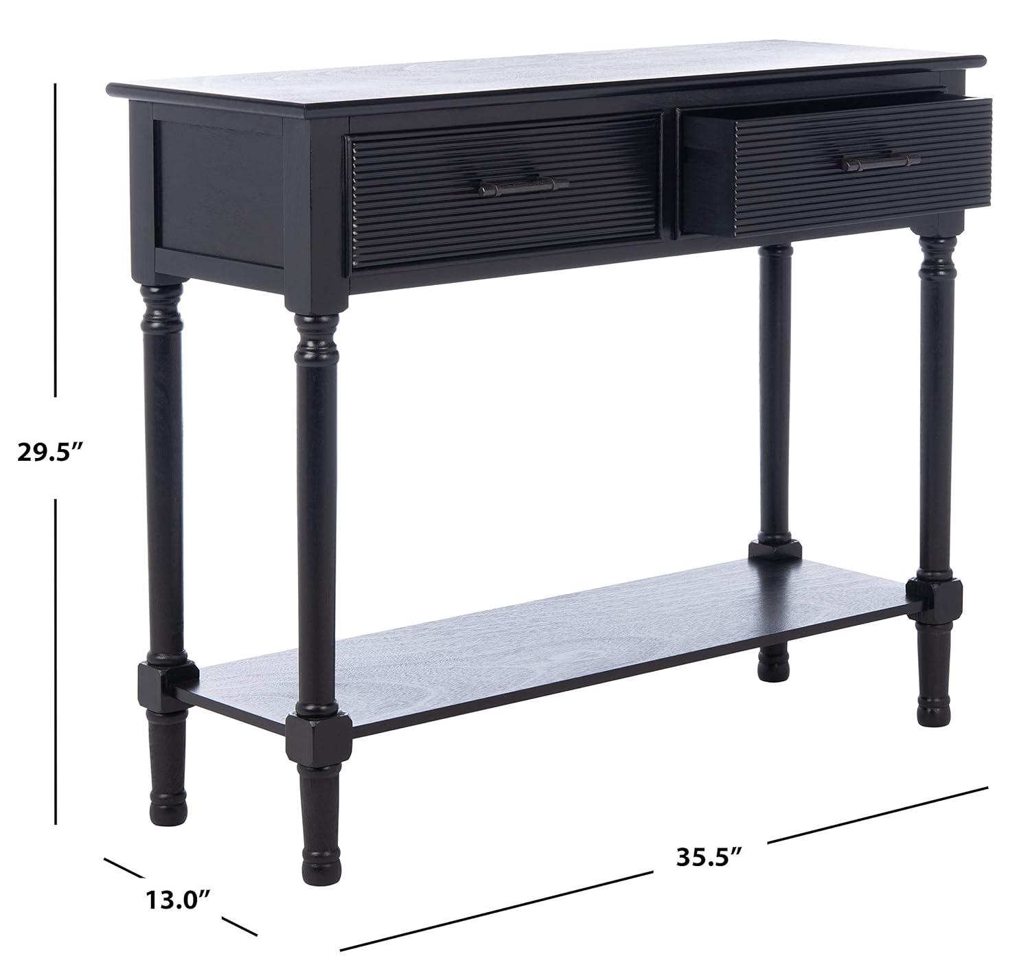 Ryder 2 Drawer Console Table - Black - Safavieh
