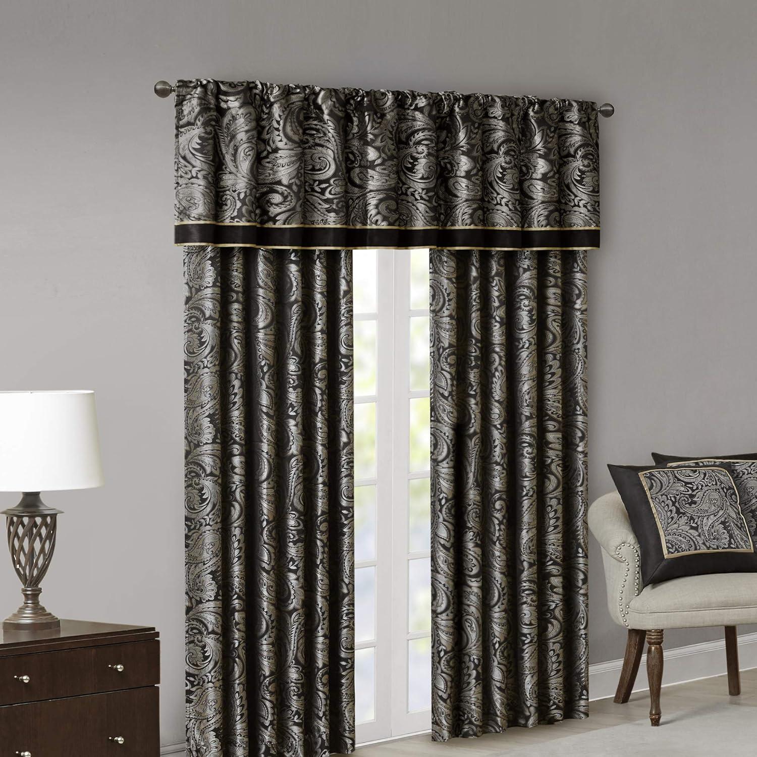 Aubrey Jacquard Curtain Panel Pair