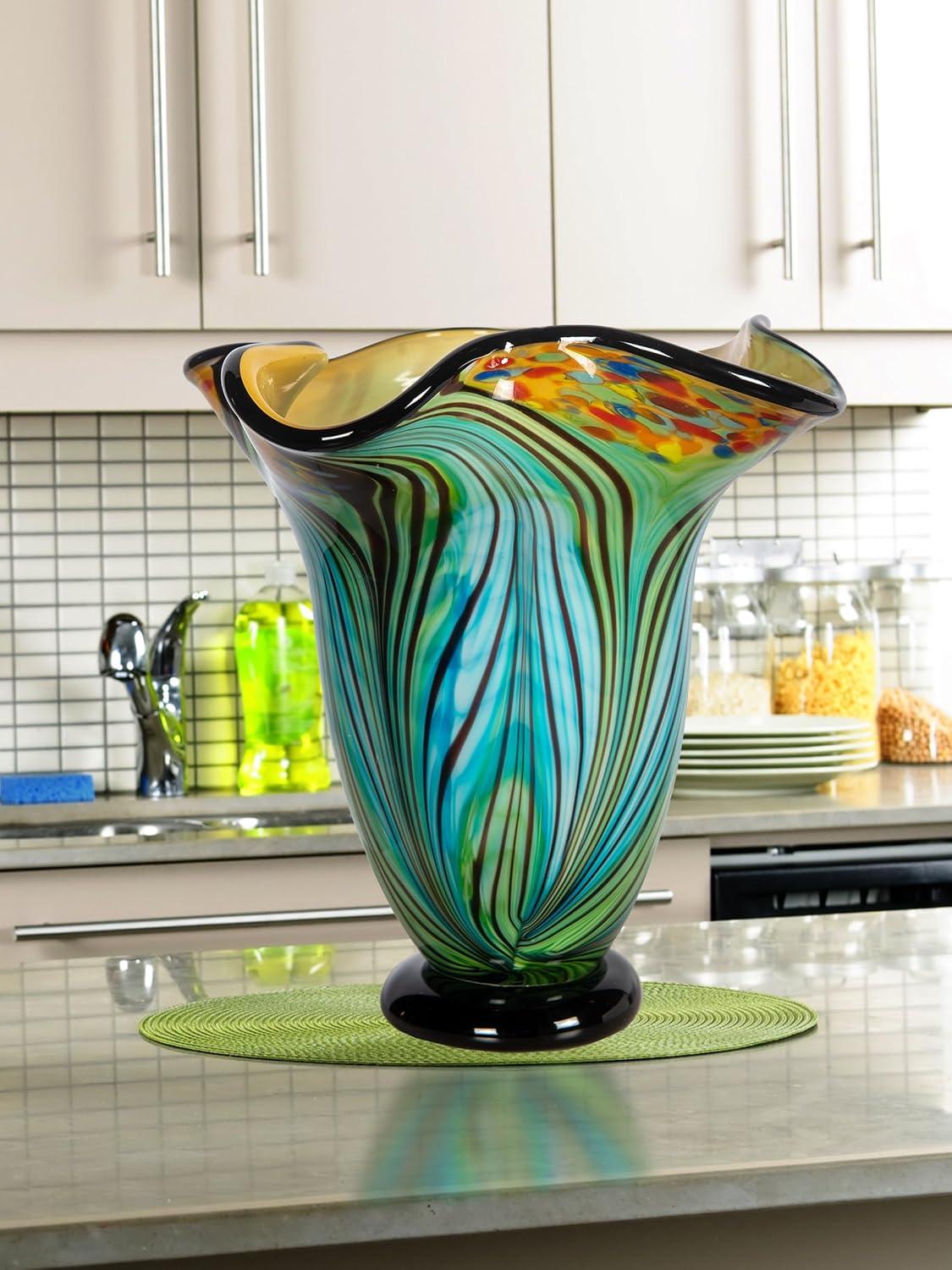 Dale Tiffany Kalmia Hand Blown Art Glass Vase