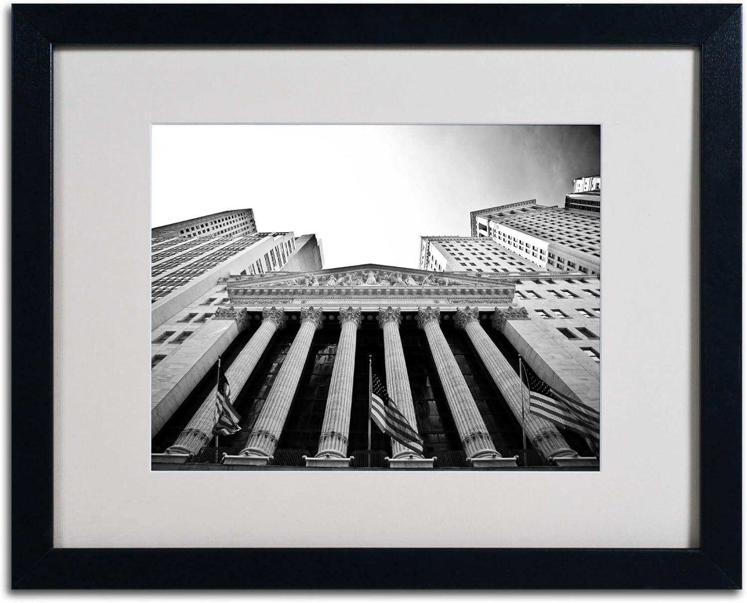 Trademark Art 'The New York Stock Exchange' Matted Framed Art by Yale Gurney