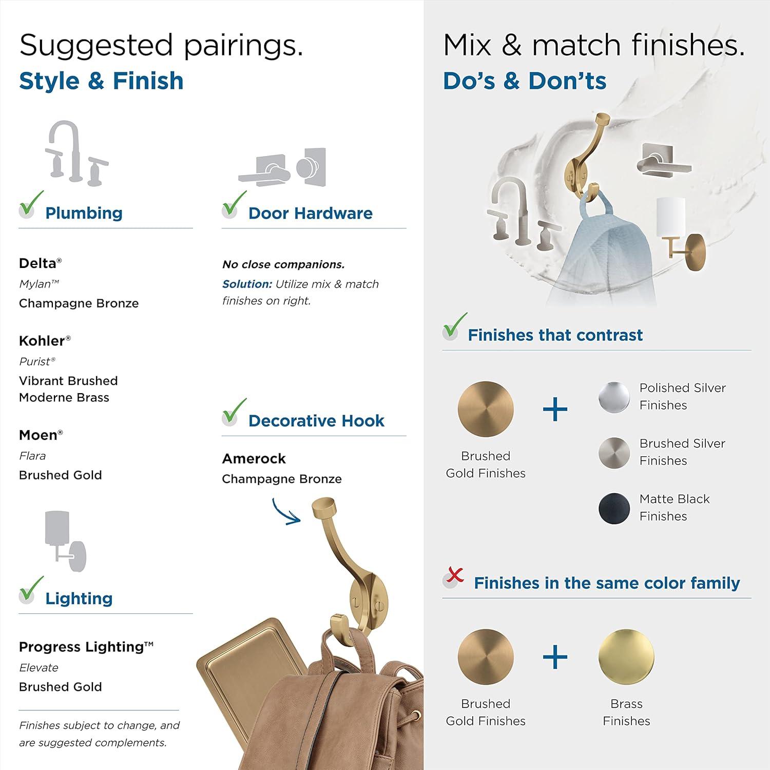 Adare Traditional Double Prong Decorative Wall Hook